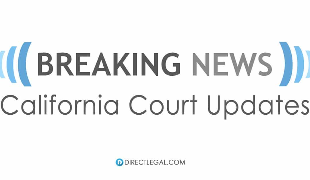 San Francisco, San Diego & San Mateo Court updates regarding eFilings