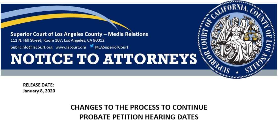 Los Angeles Court Probation Petition Hearing Dates