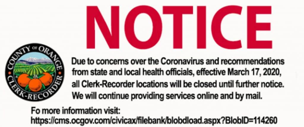Orange County Recorder COVID-19 News