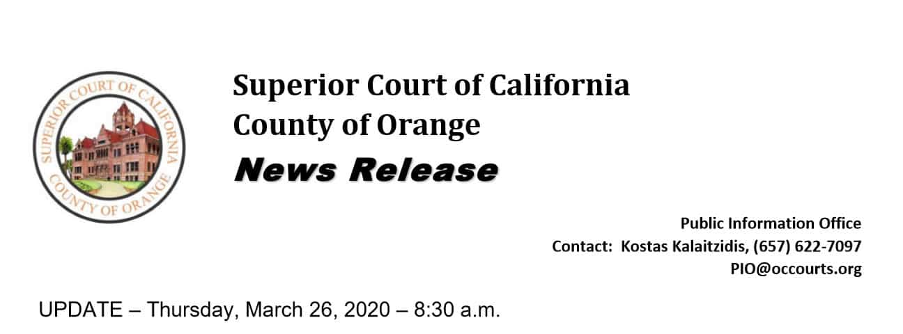 Oraange County Family Law Court Closes