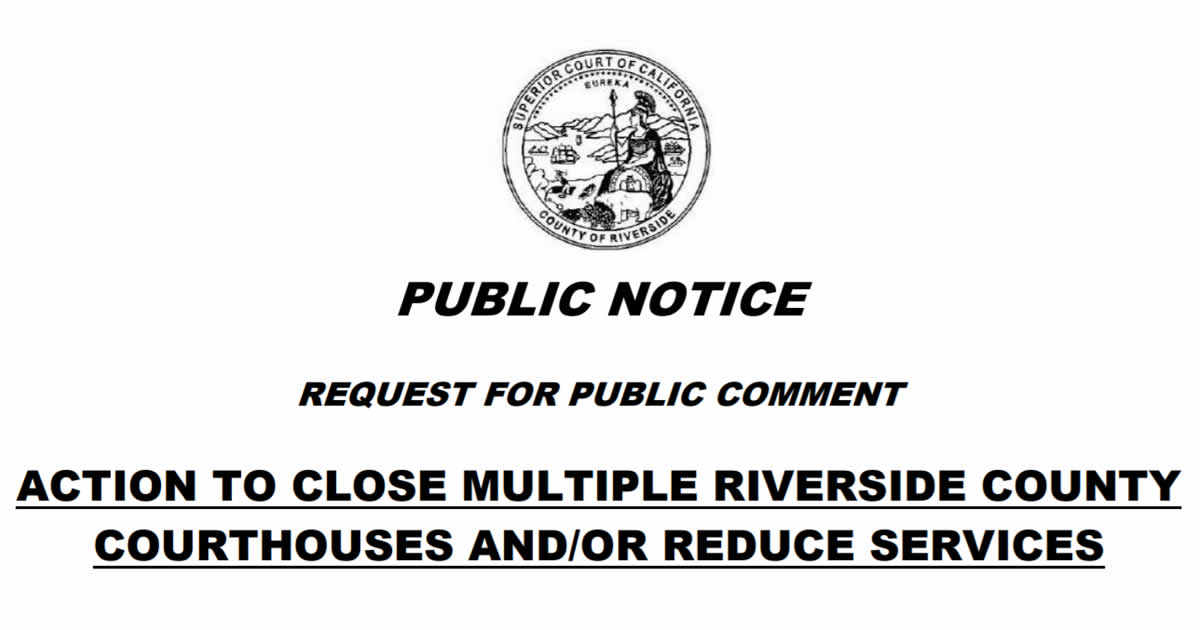 Riverside County Court News - Riverside process server updates