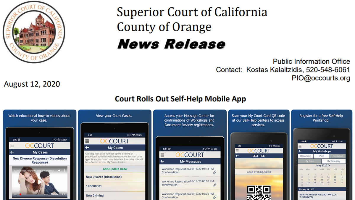 Orange County Superior Court Rolls Out Self Help Mobile App