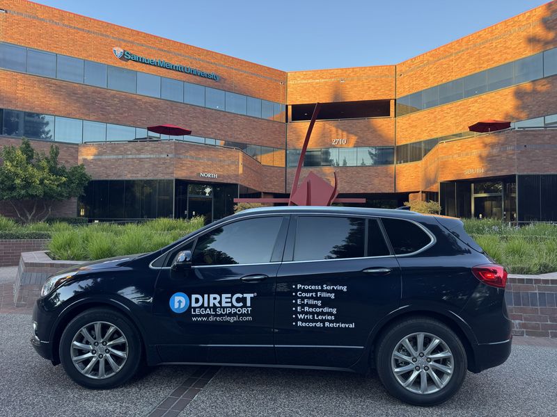 CSC-Lawyers-Incorporating-Service-Inc-Sacramento Direct Legal Support process server vehicle at 2710 Gateway Oaks Drive Sacramento, registered agent office of CSC-Lawyers Incorporating Service