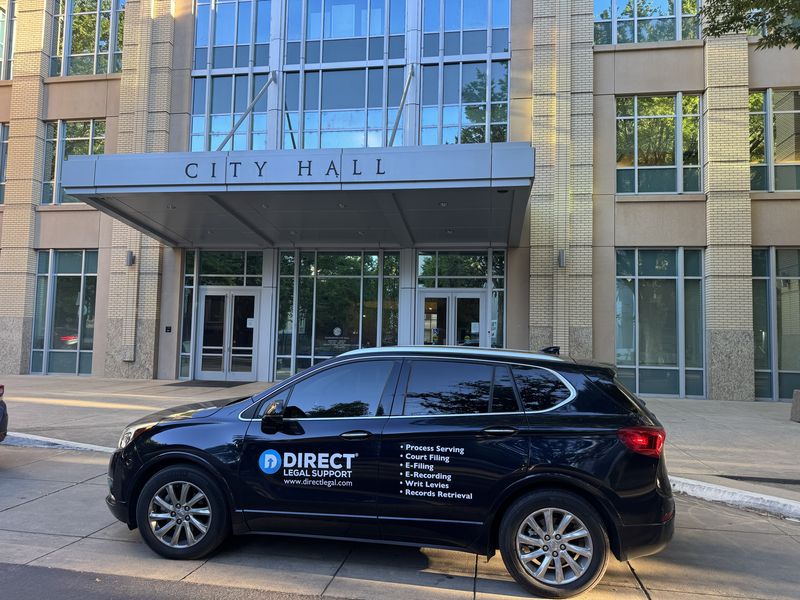 sacramento-city-hall Direct Legal Support process server vehicle at Sacramento City Hall, 915 I Street